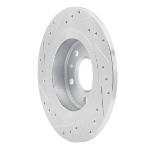 Buick CASCADA Brake Rotor (1) - Rear Right - R1 Concepts - Drilled & Slotted - Silver - `11-`19